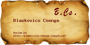 Blaskovics Csenge névjegykártya
